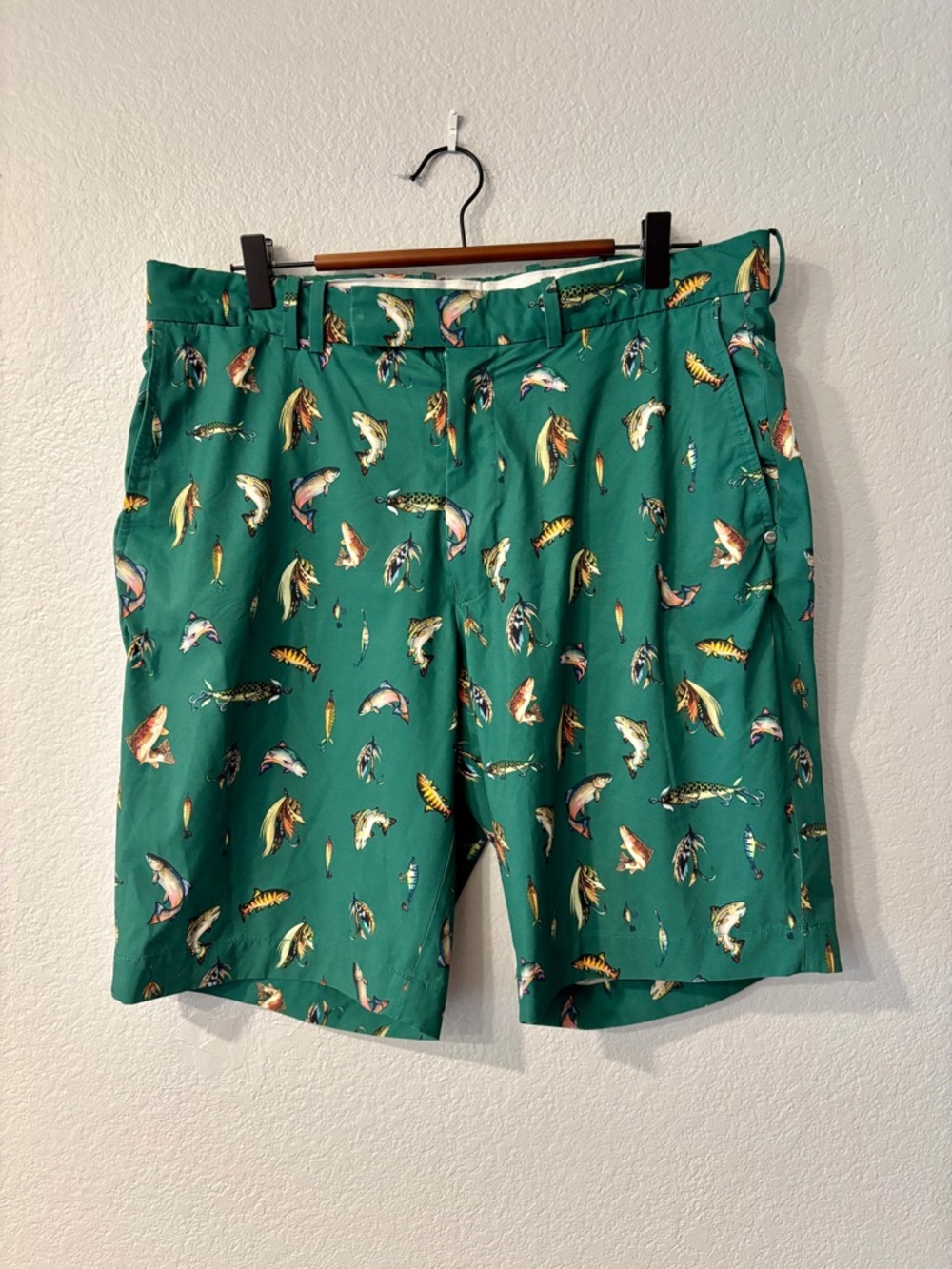 RLX Ralph Lauren Gone Fishing Lure Print Performance Golf Shorts